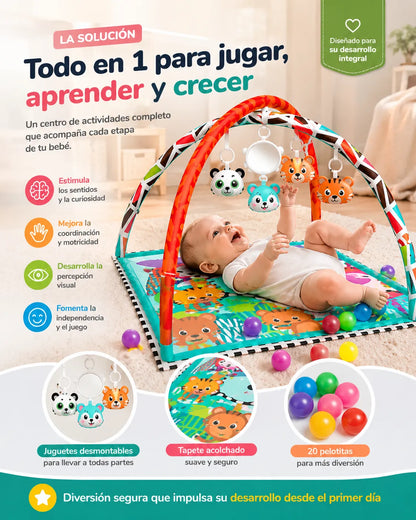 Centro de Juego para Bebé con Tapete Acolchado y Pelotas