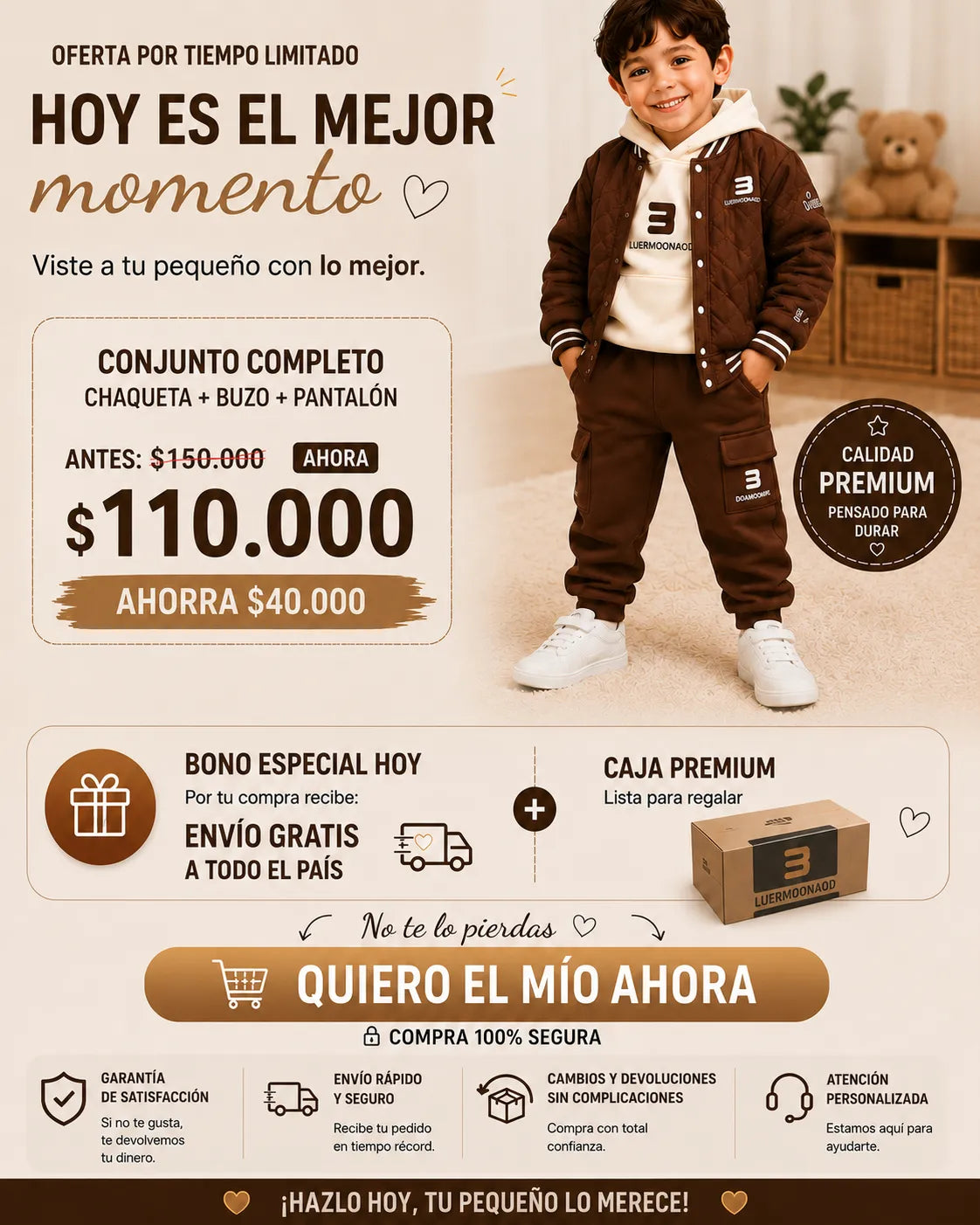 Conjunto de varón 3 piezas